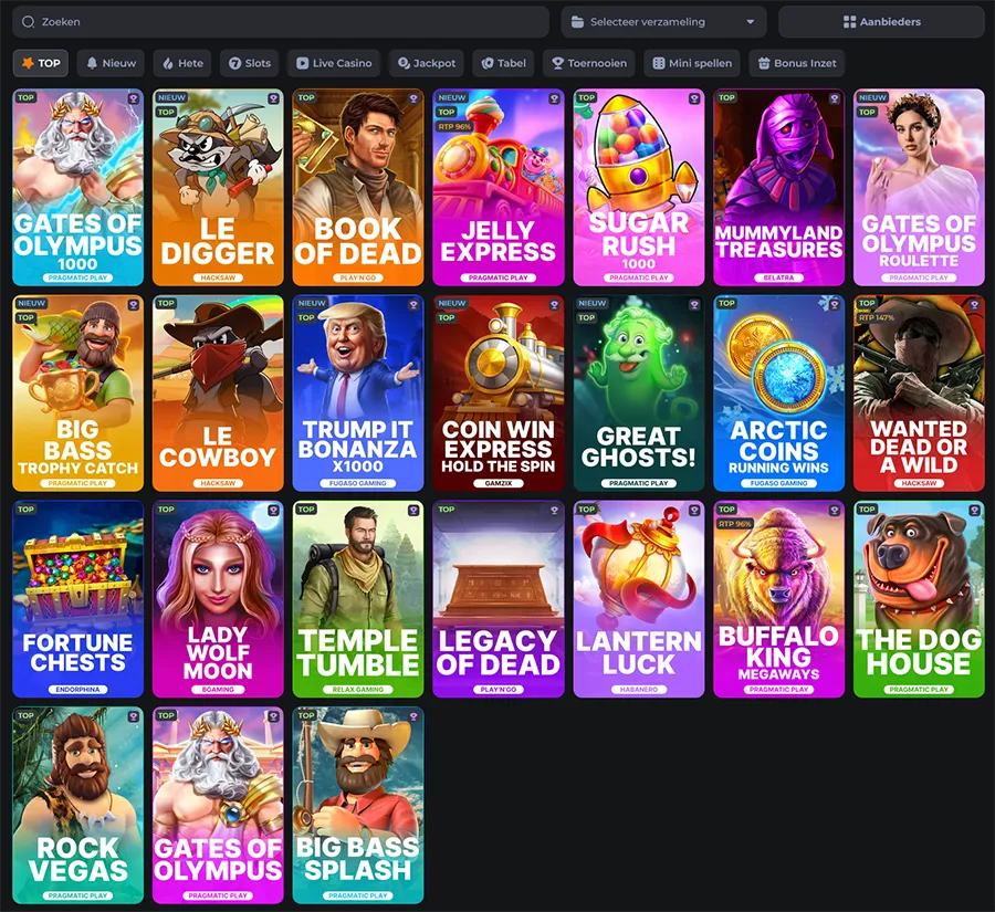 Volledige slotverzameling ontdekken bij CosmicSlot Casino
